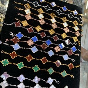 Elegant Multi-Color Clover Bracelets